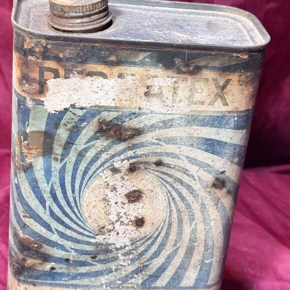 Vintage Metal Permatex Shock Absorber Fluid w/Lid Collectible Gas/Oil Can - Picture 4 of 10